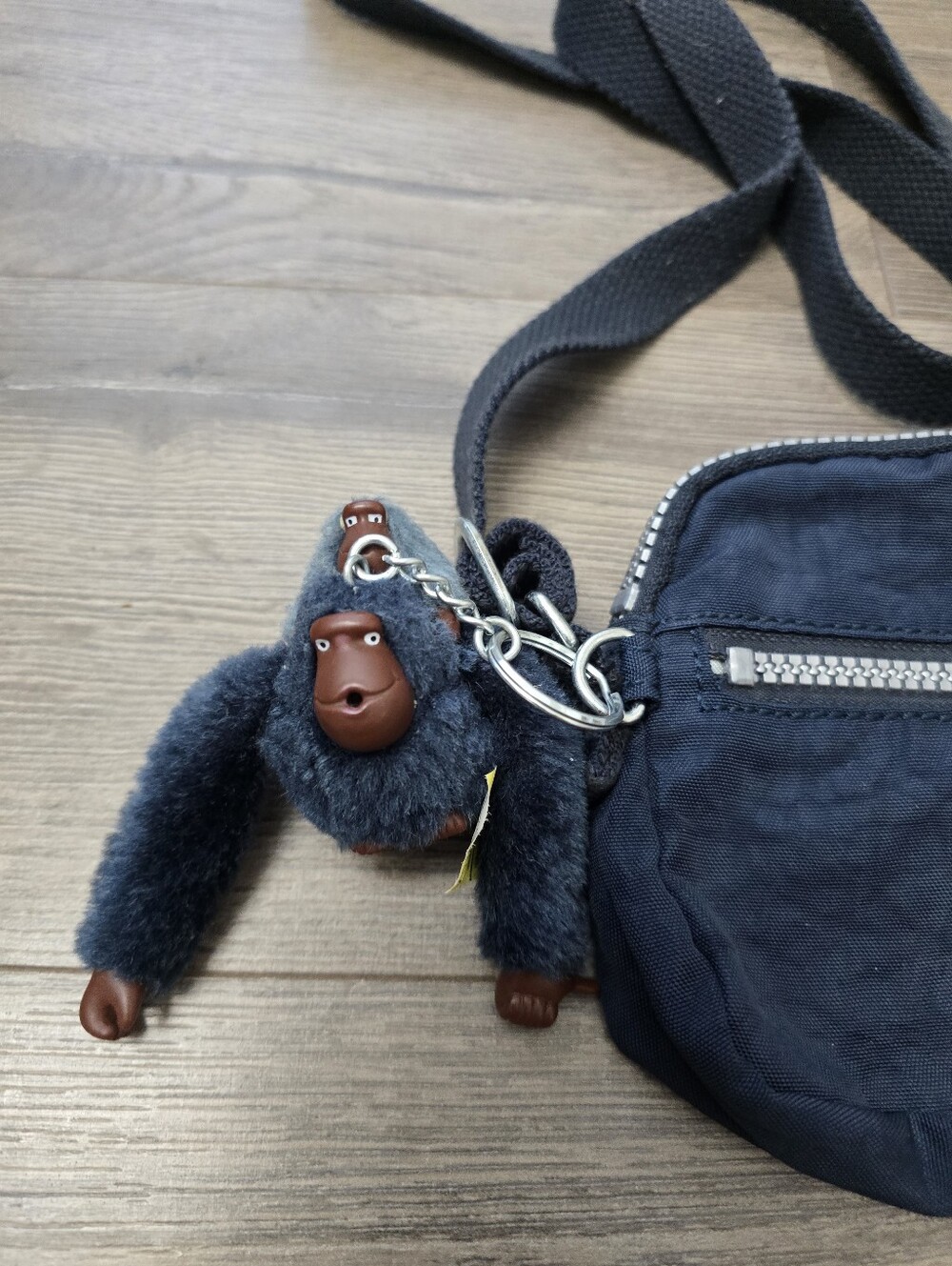 Kipling Keefe Veronica Navy Blue Shoulder Bag Monkey Included - Picture 2 of 8
